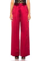 Michelle Mason Wide Leg Trouser In Red