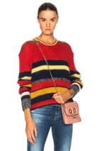 Alexachung Striped Mohair Sweater In Blue,red,stripes,yellow