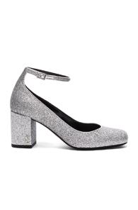 Saint Laurent Babies Mary Jane In Metallics