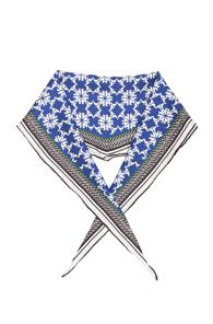 Haider Ackermann Twill Diamond Scarf In Blue,abstract