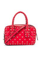 Valentino Rockstud Spike Small Duffle Bag In Red