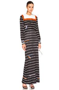 Preen By Thornton Bregazzi Reda Dress In Black,stripes