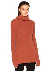 Ann Demeulemeester Turtleneck Sweater In Orange