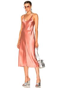 T By Alexander Wang Slip Dress With Threadwork In Pink