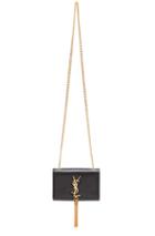 Saint Laurent Small Monogramme Tassel Chain Bag In Black,metallics