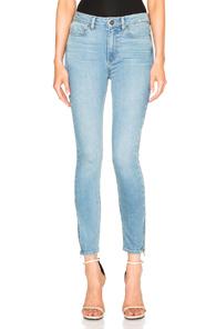 Paige Denim Hoxton Ankle Zip In Blue