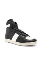 Saint Laurent Signature Court Classic Sl/10h Leather High Top Sneakers In Black