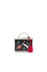 Mark Cross Galaxy Brass Grace Mini Box Bag In Metallics,black