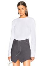 Dion Lee Twist Crop Tee In White