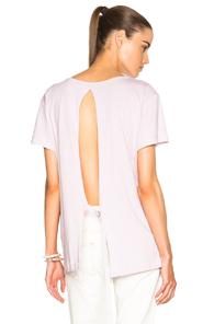 Helmut Lang Open Back Tee In Purple,pink