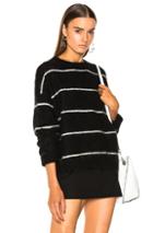Acne Studios Rhira Mohair Sweater In Black,stripes