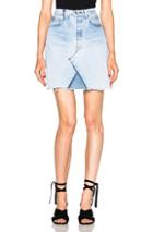 Re/done High Rise Skirt In Blue