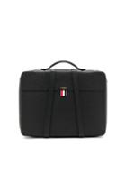 Thom Browne Pebble Grain Handle Zip Top Artist Folio In Black
