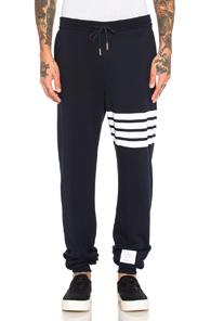 Thom Browne Cotton Sweatpants In Blue