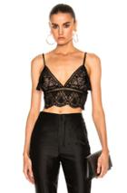 Alberta Ferretti Macrame Bra Top In Black