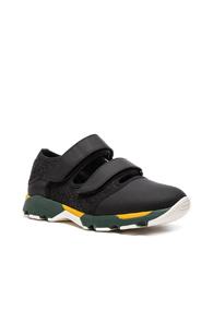 Marni Felt Sneakers In Black
