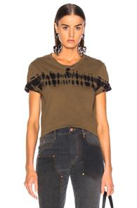 Raquel Allegra Boyfriend Tee In Green,tie Dye