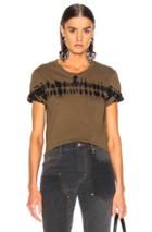 Raquel Allegra Boyfriend Tee In Green,tie Dye
