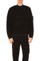 Oamc Tactical Mockneck Sweatshirt In Black