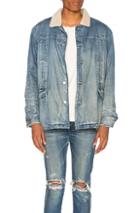Stampd Fleece Lined Denim Jacket In Blue