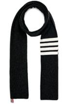 Thom Browne Cashmere 4 Bar Scarf In Gray