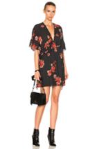 Iro Falal Dress In Black,floral,red