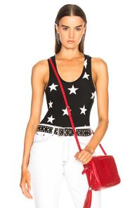 Norma Kamali Racer Bodysuit In Black,geometric Print