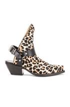 R13 Ankle Half Cowboy Boots In Animal Print,neutral