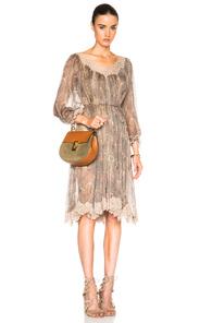 Zimmermann Master Eyelash Smock Dress In Green,abstract
