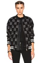 Adaptation Reversible Check Bomber In Black,checkered & Plaid
