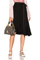 J.w. Anderson Drape Wool Asymmetric Skirt In Black