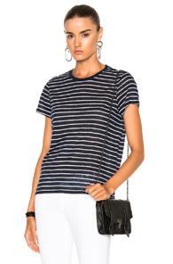 Atm Anthony Thomas Melillo Schoolboy Tee In Blue,stripes