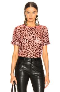 Rag & Bone Gia Top In Animal Print,pink,red