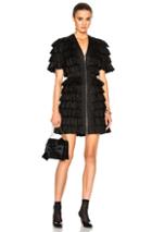 Isa Arfen All Over Ruffle Mini Dress In Black
