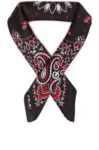 Amiri Silk Bandana In Black,red,paisley