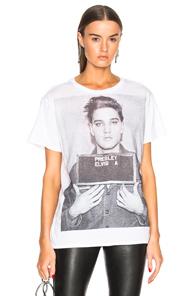 R13 Elvis Mugshot Boy Tee In White
