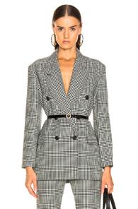 Burberry Osbaston Jacket In Black,plaid,green