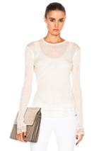 Helmut Lang Long Sleeve Lingerie Knit In White