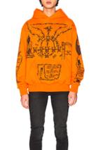 Warren Lotas Oversized Sabata Bomber-fit Hoodie In Abstract,orange