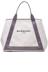 Balenciaga Medium Canvas Tote In Neutrals