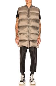 Rick Owens Flight Necked Jacket In Gray