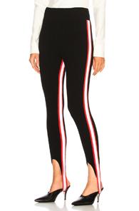 Calvin Klein 205w39nyc Side Stripe Ribbed Stirrup Leggings In Black,red,white