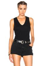 James Perse Skinny Racerback Tank Top In Black