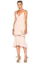 Nicholas Crepe Fitted Panel Dress In Pink
