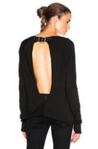 Pam & Gela Twist Back Sweater In Black