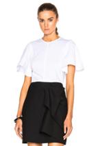 Victoria Victoria Beckham Circle Sleeve Top In White