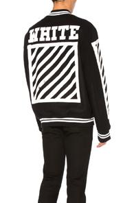 Off-white Diagonals Varsity Jacket In Black