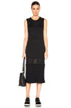 Maison Margiela Ribbed Knit Jersey Dress In Black