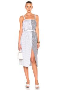 Victoria Victoria Beckham Panel Cami Dress In Black,stripes,white