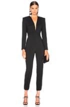 Michelle Mason Jumpsuit With Draped Back In Black